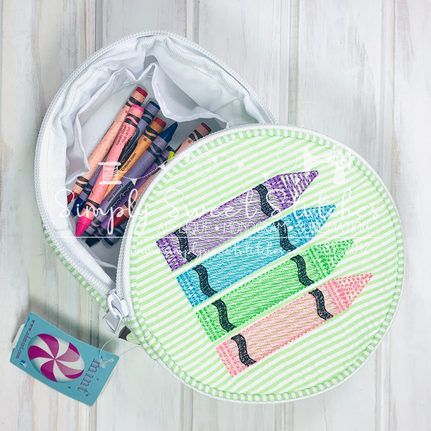 2071 - CRAYONS - BUTTON BAG