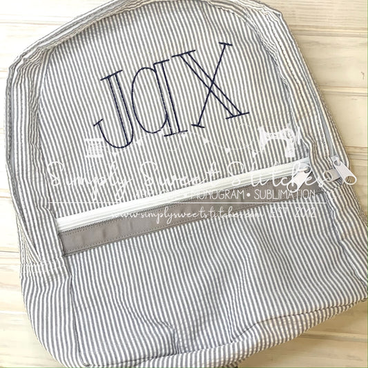 1832 - BOYS NAME - EMBROIDERY BACKPACK