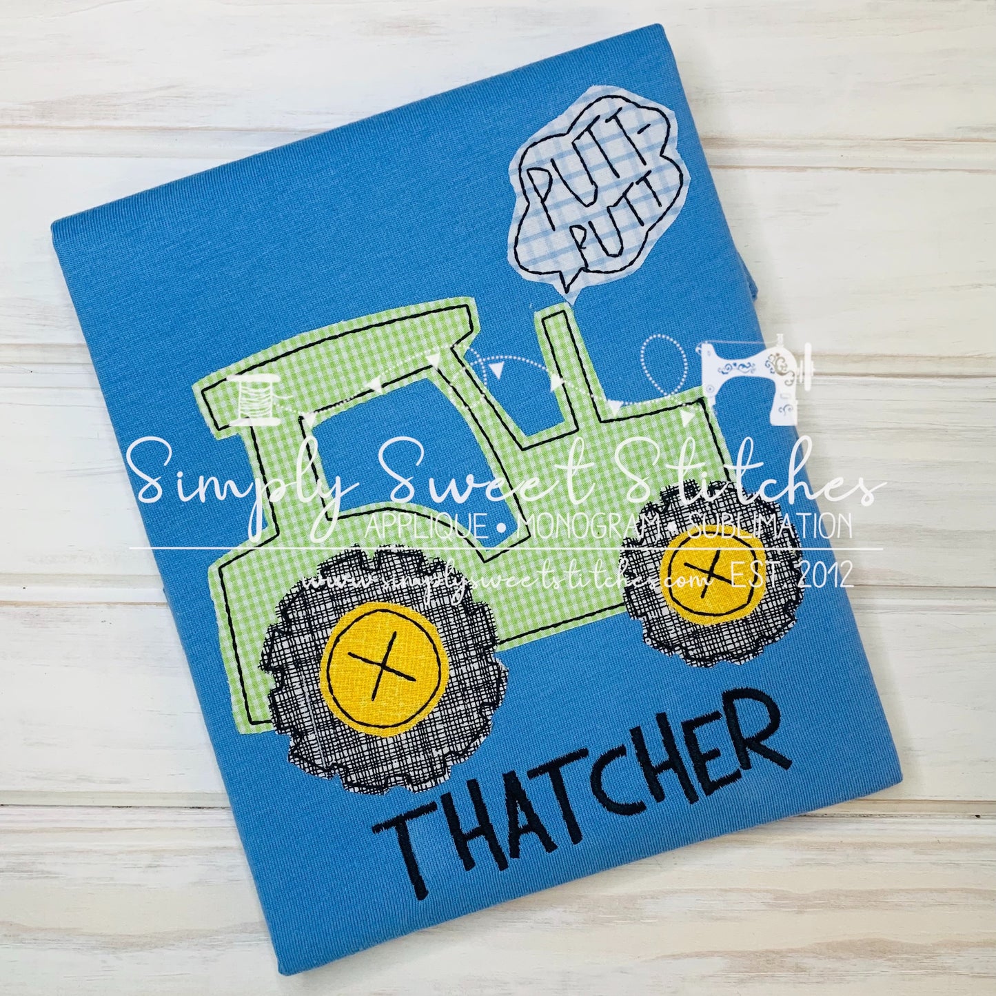1561 - TRACTOR - APPLIQUE CHILD SHIRT