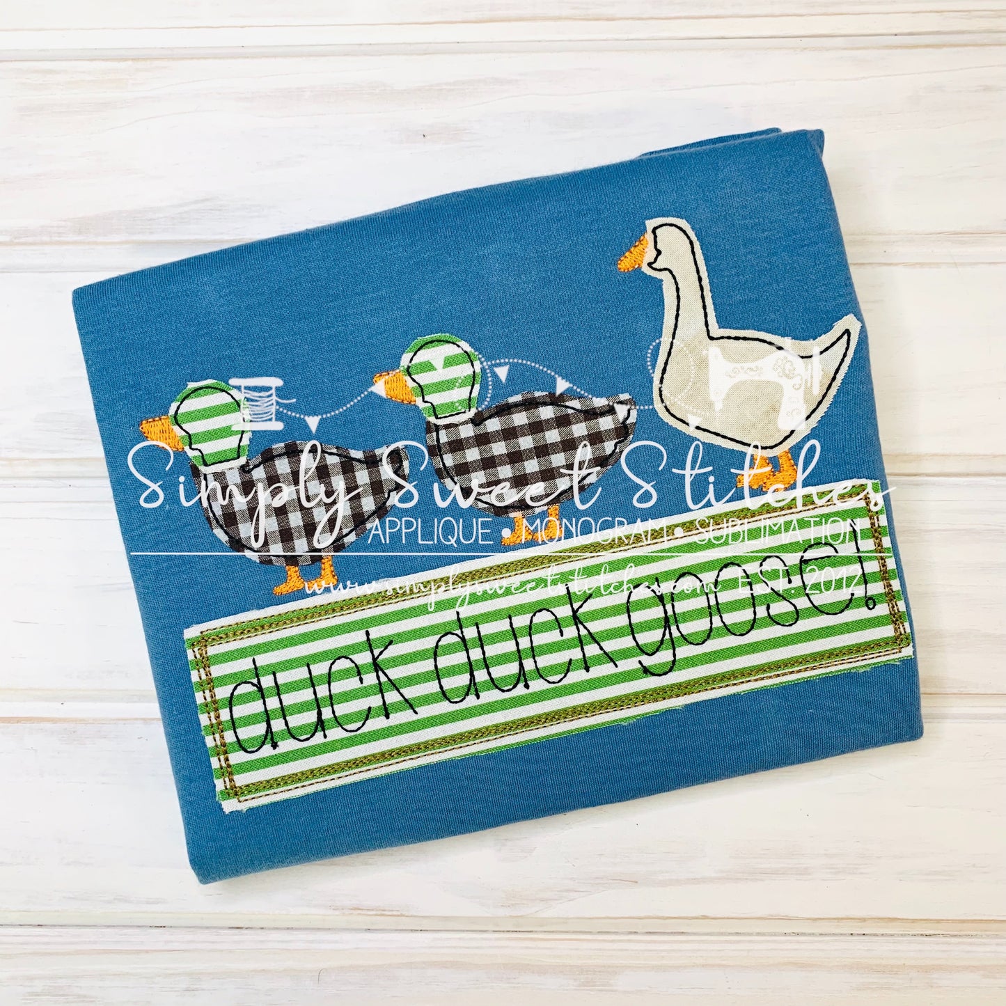 1775 - DUCK DUCK GOOSE - APPLIQUE CHILD SHIRT