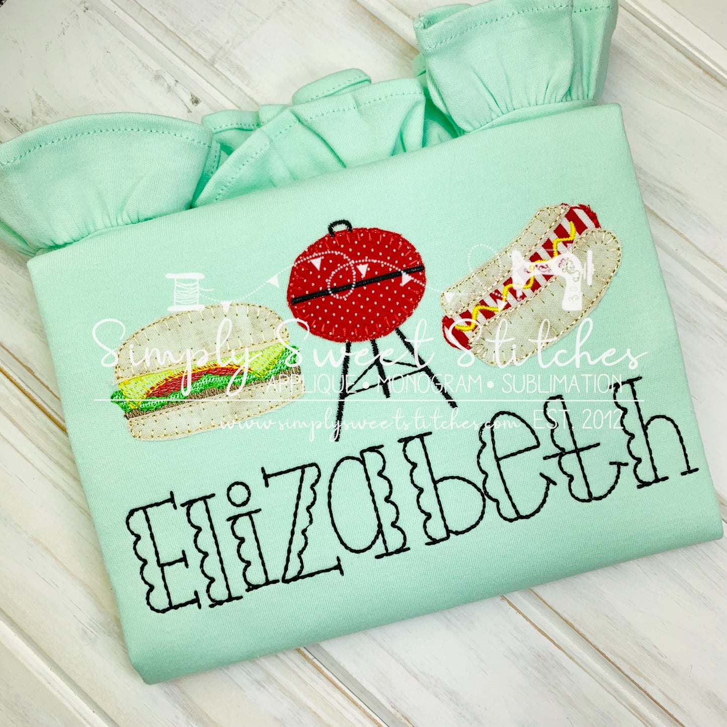 1341 - BBQ TRIO - APPLIQUE CHILD SHIRT