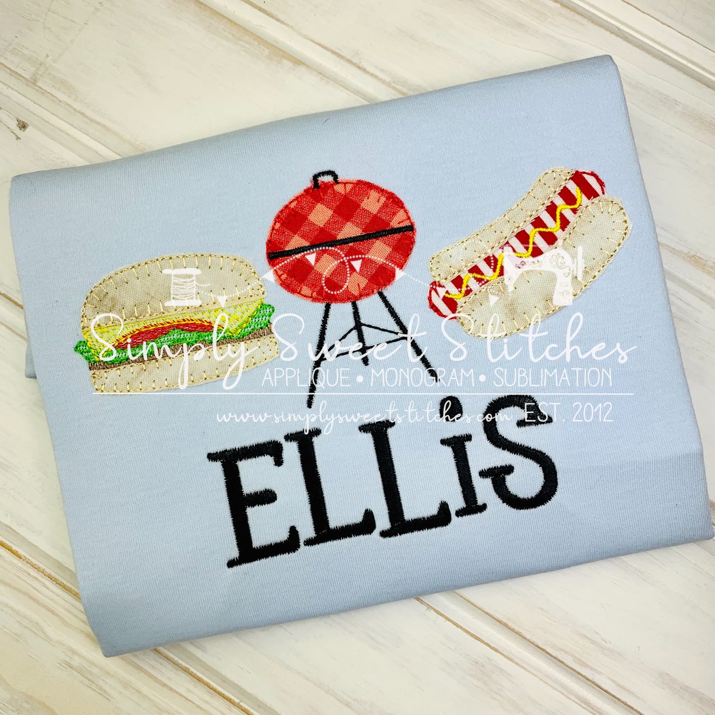 1341 - BBQ TRIO - APPLIQUE CHILD SHIRT