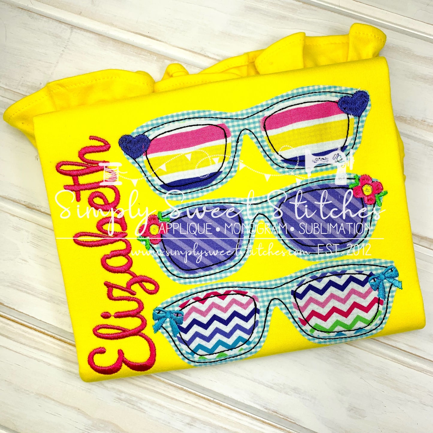 1706 - GIRLS SUNGLASSES - APPLIQUE CHILD SHIRT