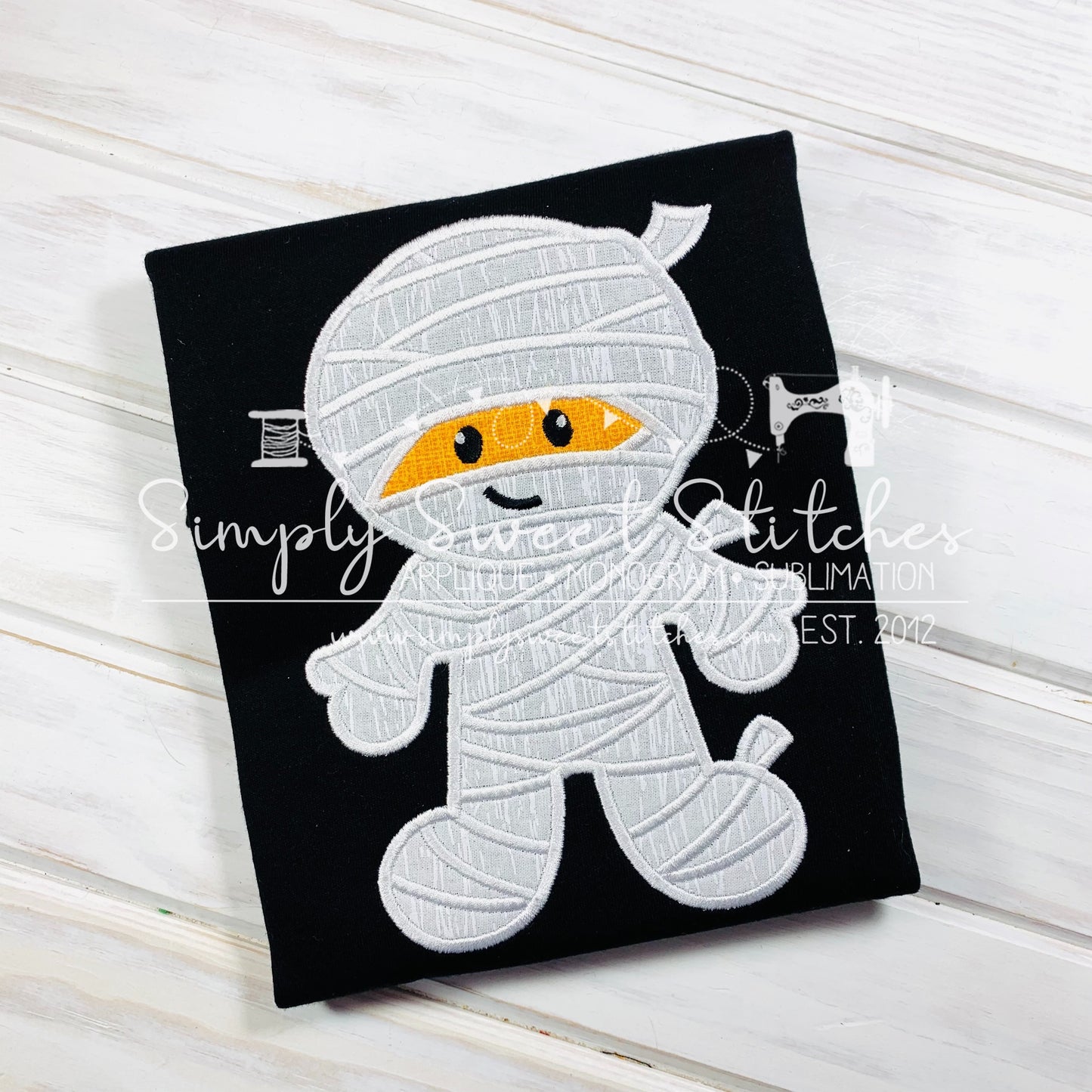 1795 - HALLOWEEN MUMMY - APPLIQUE CHILD SHIRT