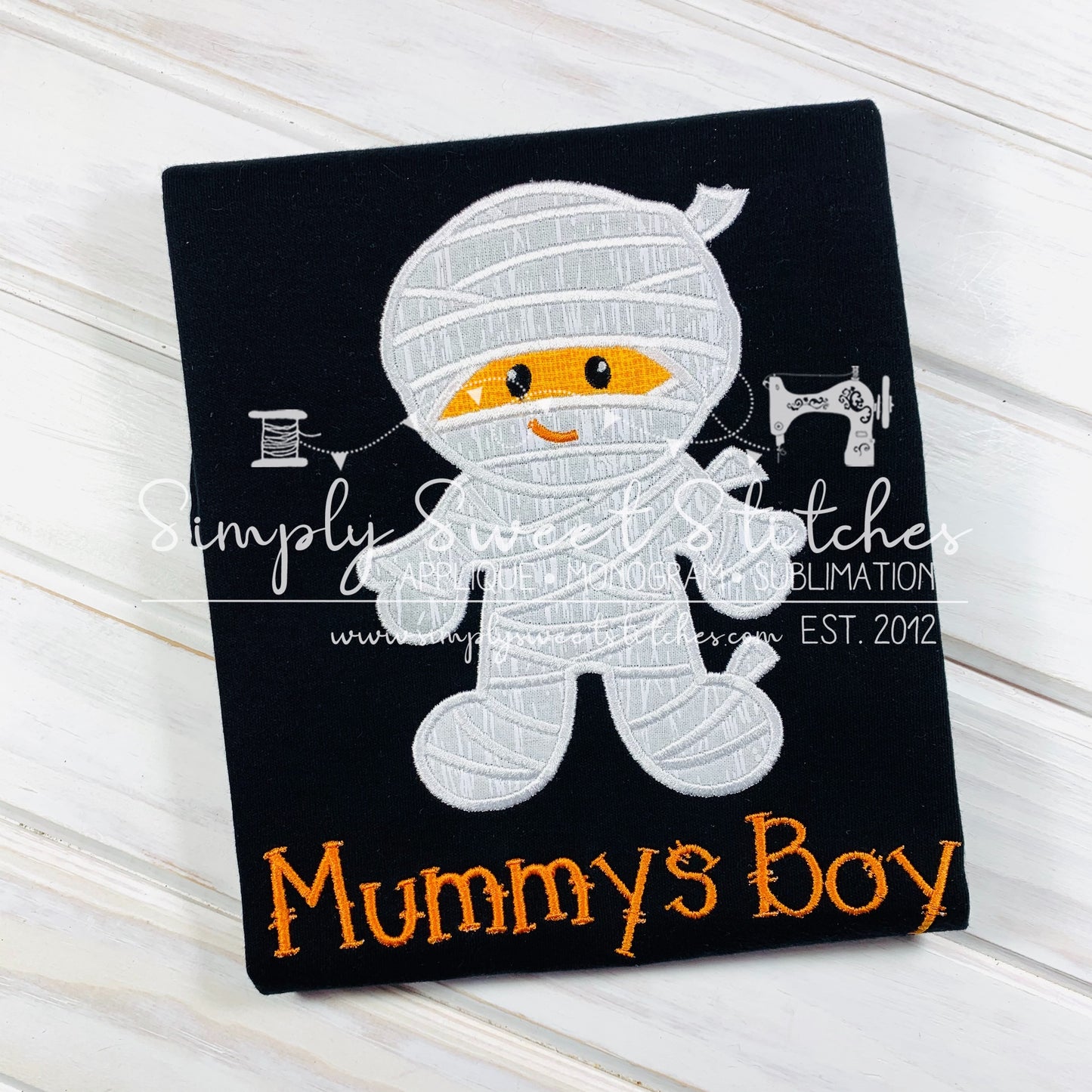 1795 - HALLOWEEN MUMMY - APPLIQUE CHILD SHIRT