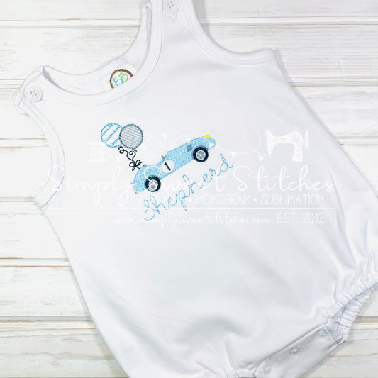 2159 - SPEED RACER BIRTHDAY NUMBER - APPLIQUE CHILD SHIRT