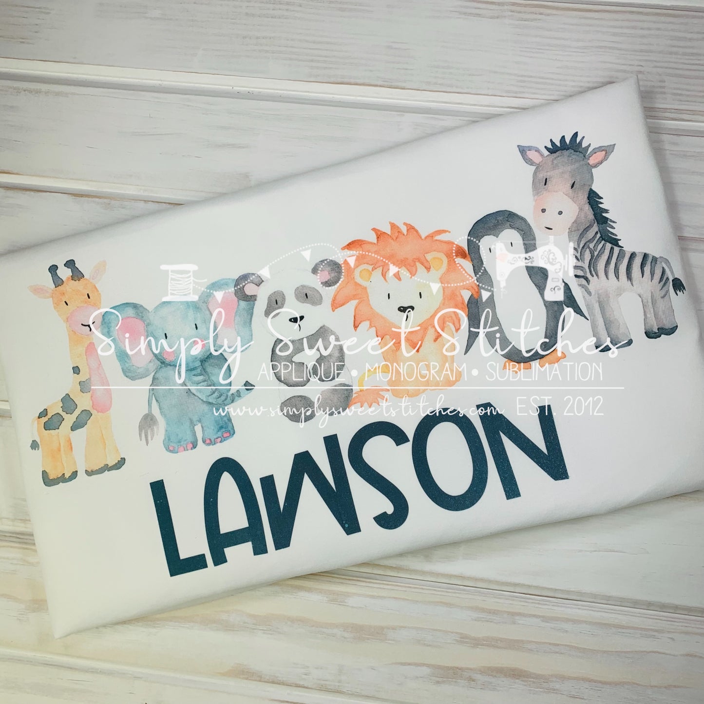 1146 - BABY ZOO ANIMALS - PILLOWCASE