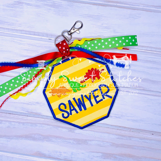 1835 - DINOSAUR TRIO - BAG TAG