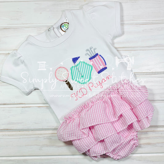 1712 - GOLF TRIO - APPLIQUE CHILD SHIRT