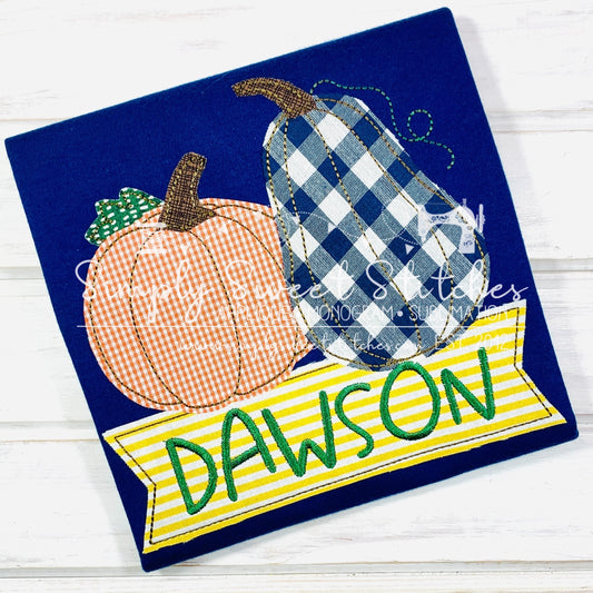 2125 - PUMPKIN DUO - APPLIQUE CHILD SHIRT