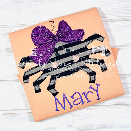 2134 - GIRL SPIDER - APPLIQUE CHILD SHIRT
