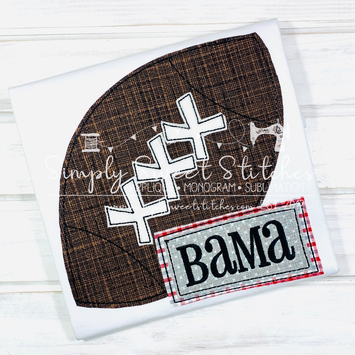 2120 - FOOTBALL APPLIQUE - APPLIQUE CHILD SHIRT