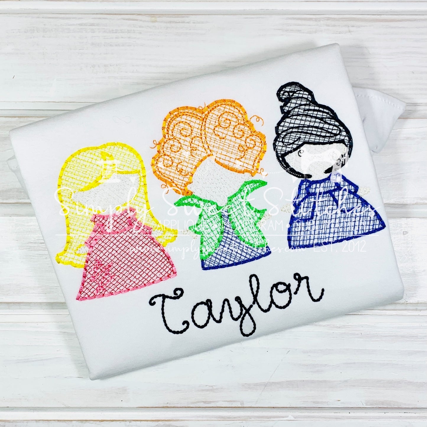 1388 - WITCH SISTER TRIO - SKETCH CHILD SHIRT