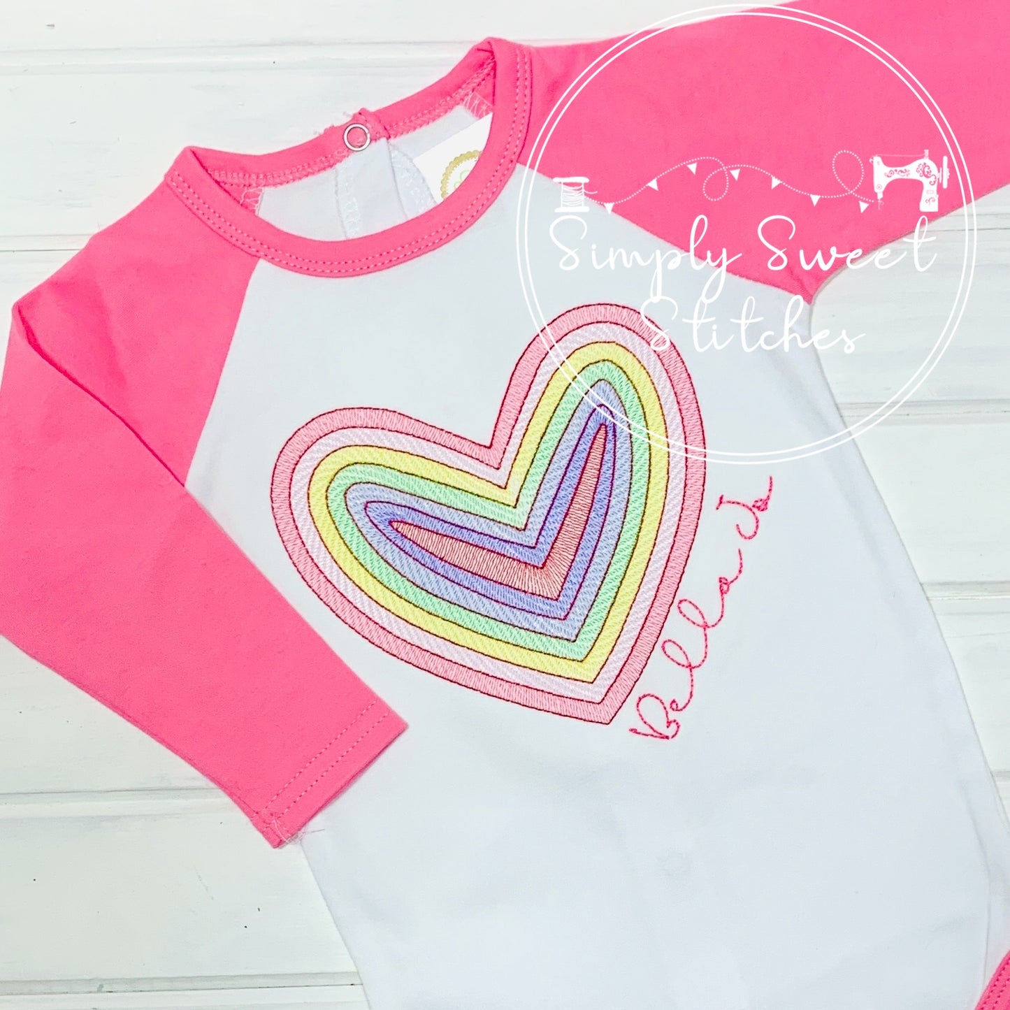 5144 - HEART OF COLOR SKETCH APPLIQUE - CHILD SHIRT