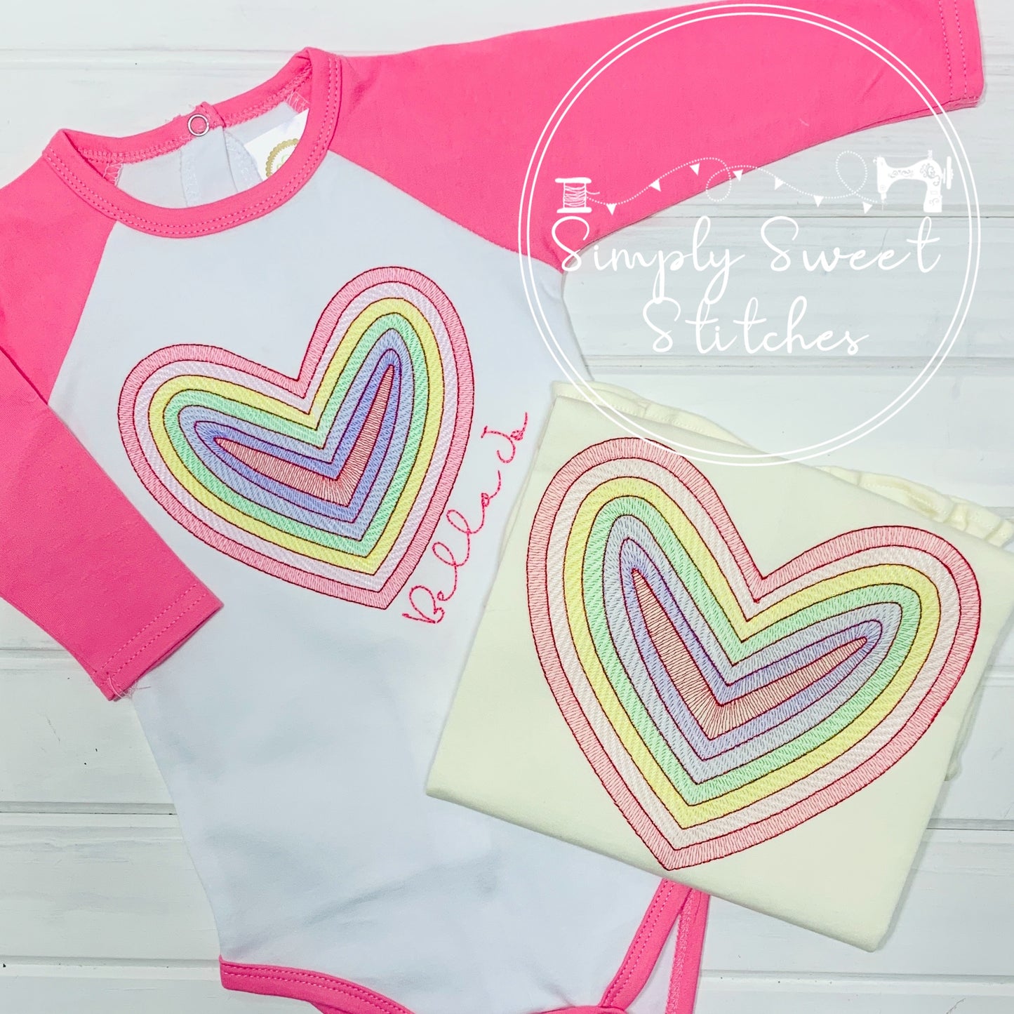 5144 - HEART OF COLOR SKETCH APPLIQUE - CHILD SHIRT