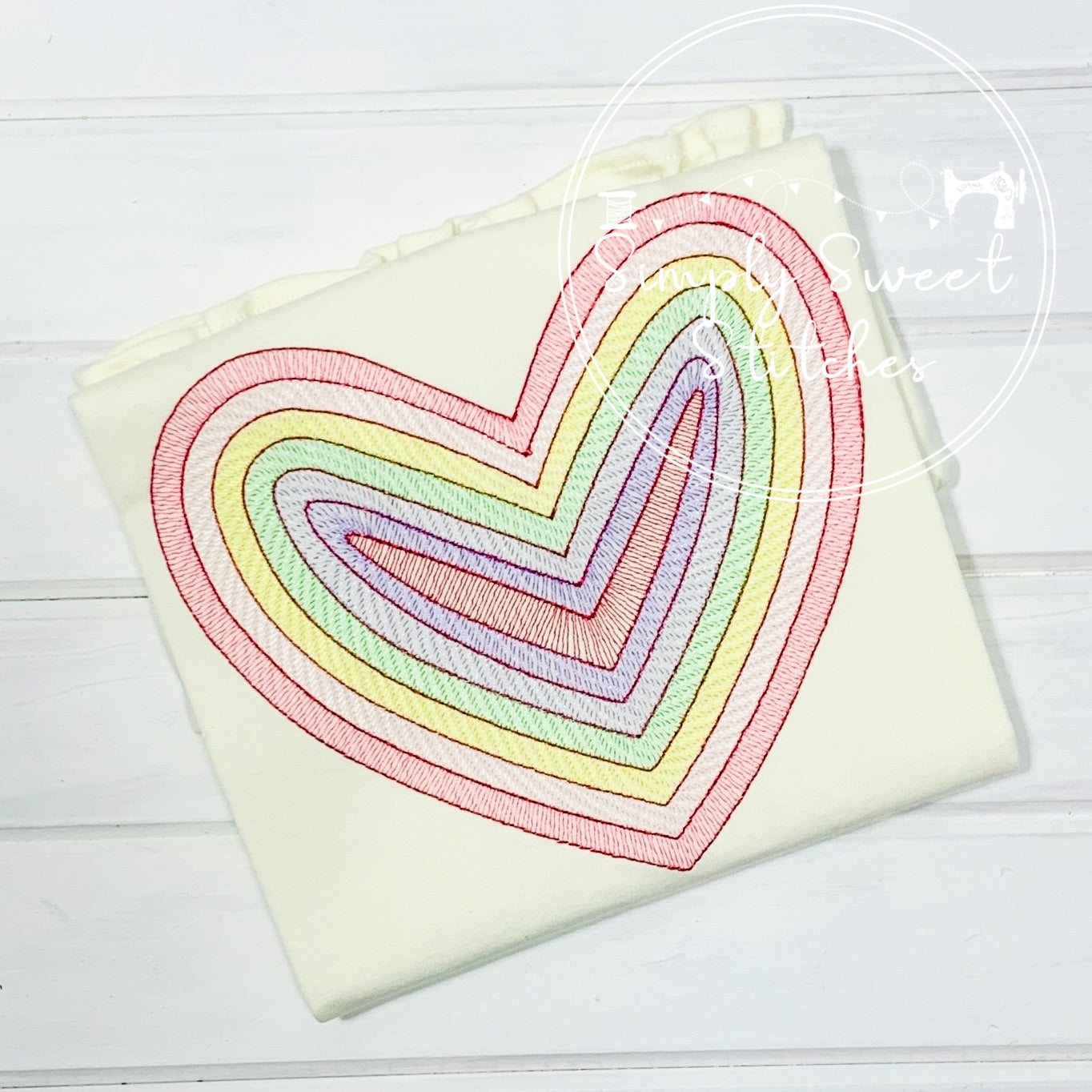 5144 - HEART OF COLOR SKETCH APPLIQUE - CHILD SHIRT