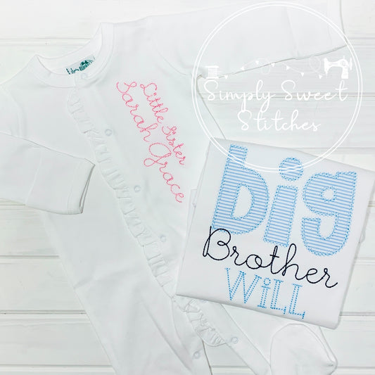 1052 - BIG BROTHER NAME - APPLIQUE CHILD SHIRT