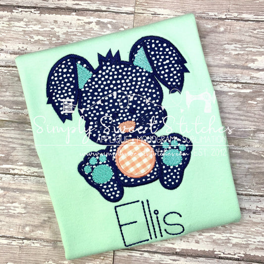 1519 - EASTER BUNNY BABY BOY - APPLIQUE CHILD SHIRT