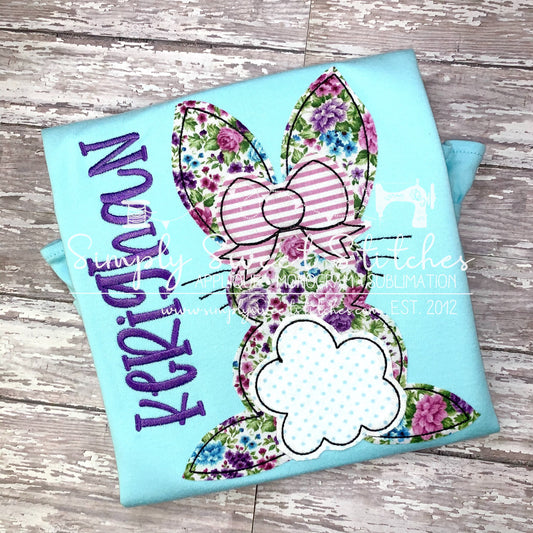 1521 - EASTER BUNNY COTTONTAIL - APPLIQUE CHILD SHIRT