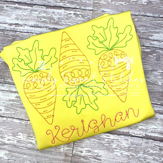 1520 - CARROTS TRIO - SKETCH CHILD SHIRT