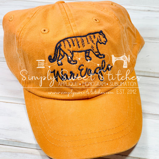 2077 - WAR EAGLE SCRIPT WITH TIGER - BASEBALL HAT