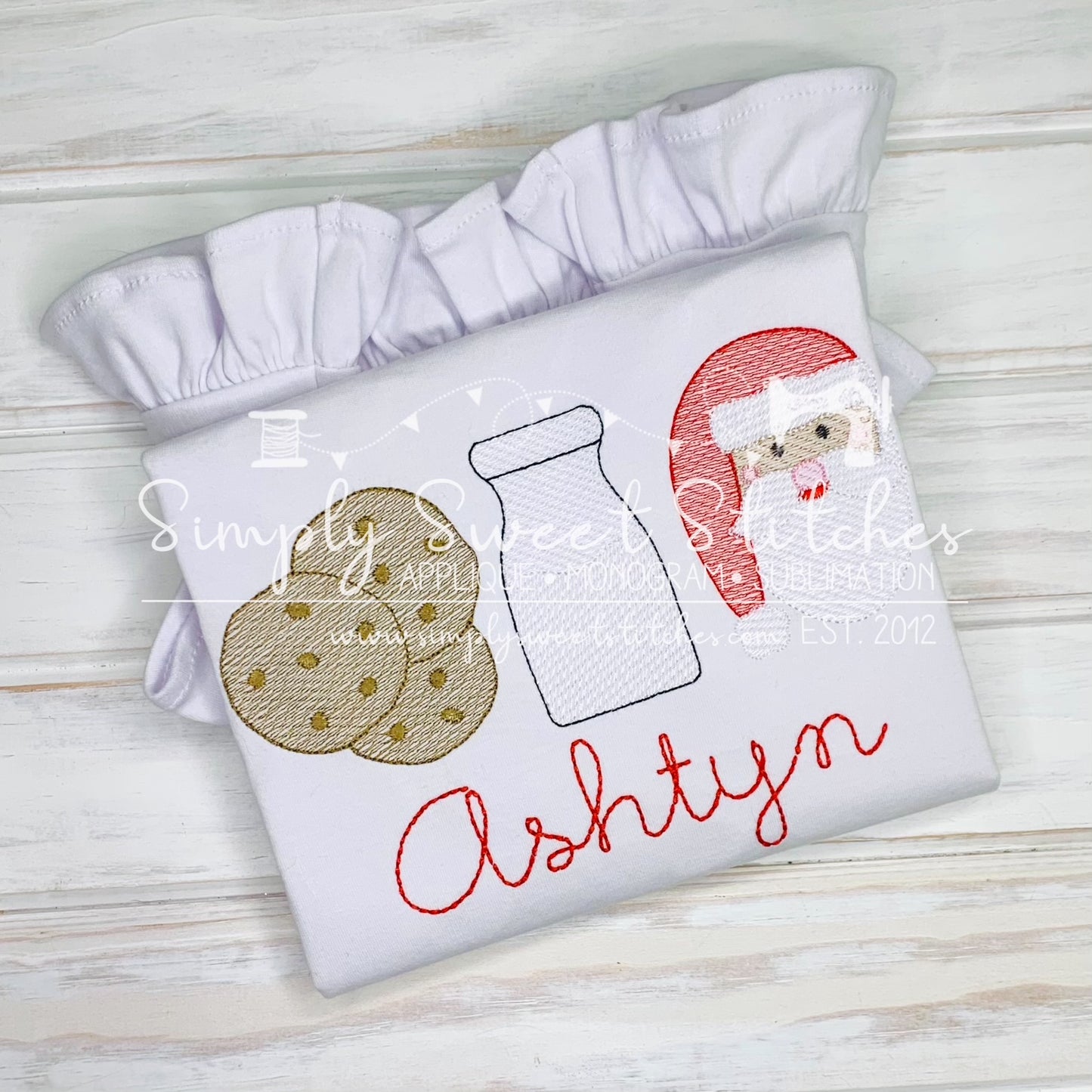 1241 - COOKIES AND MILK - SKETCH CHILD SHIRT