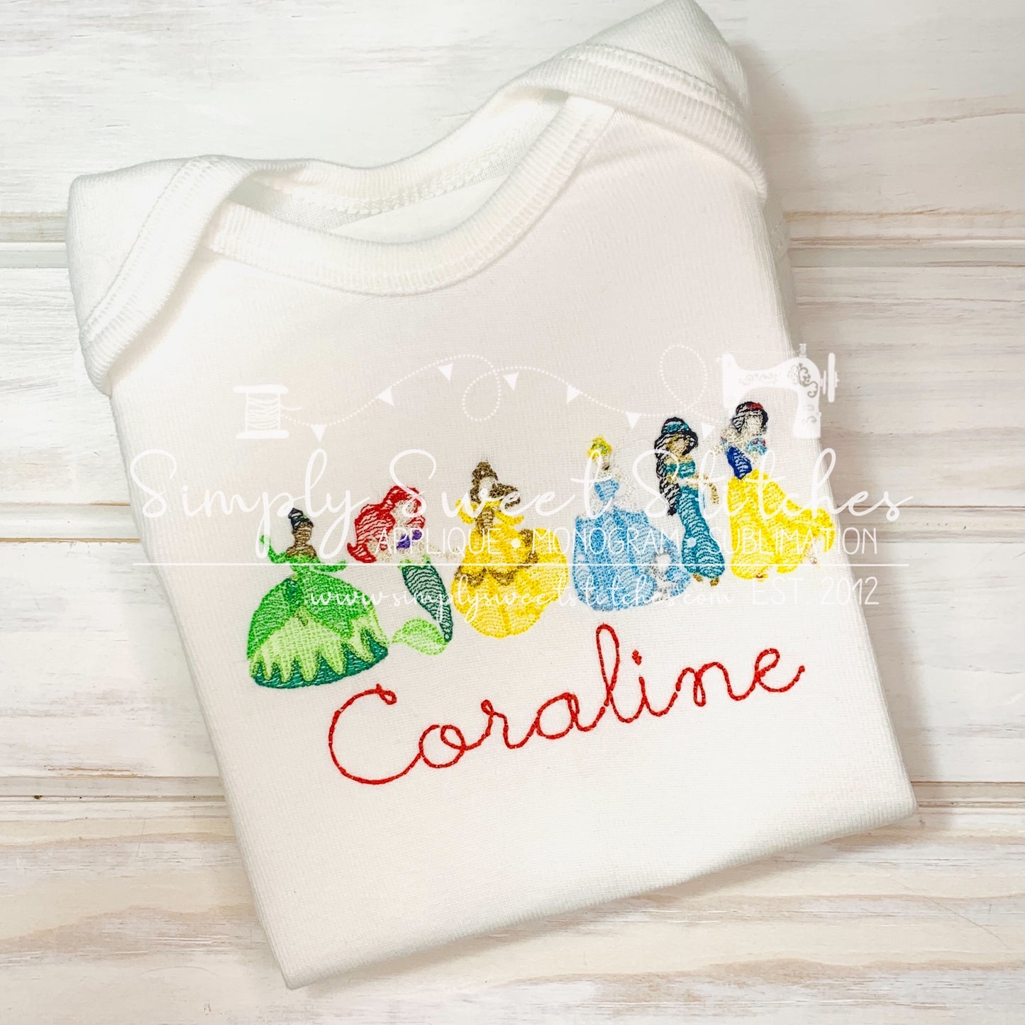 1646 - PRINCESS LINEUP - SKETCH CHILD SHIRT