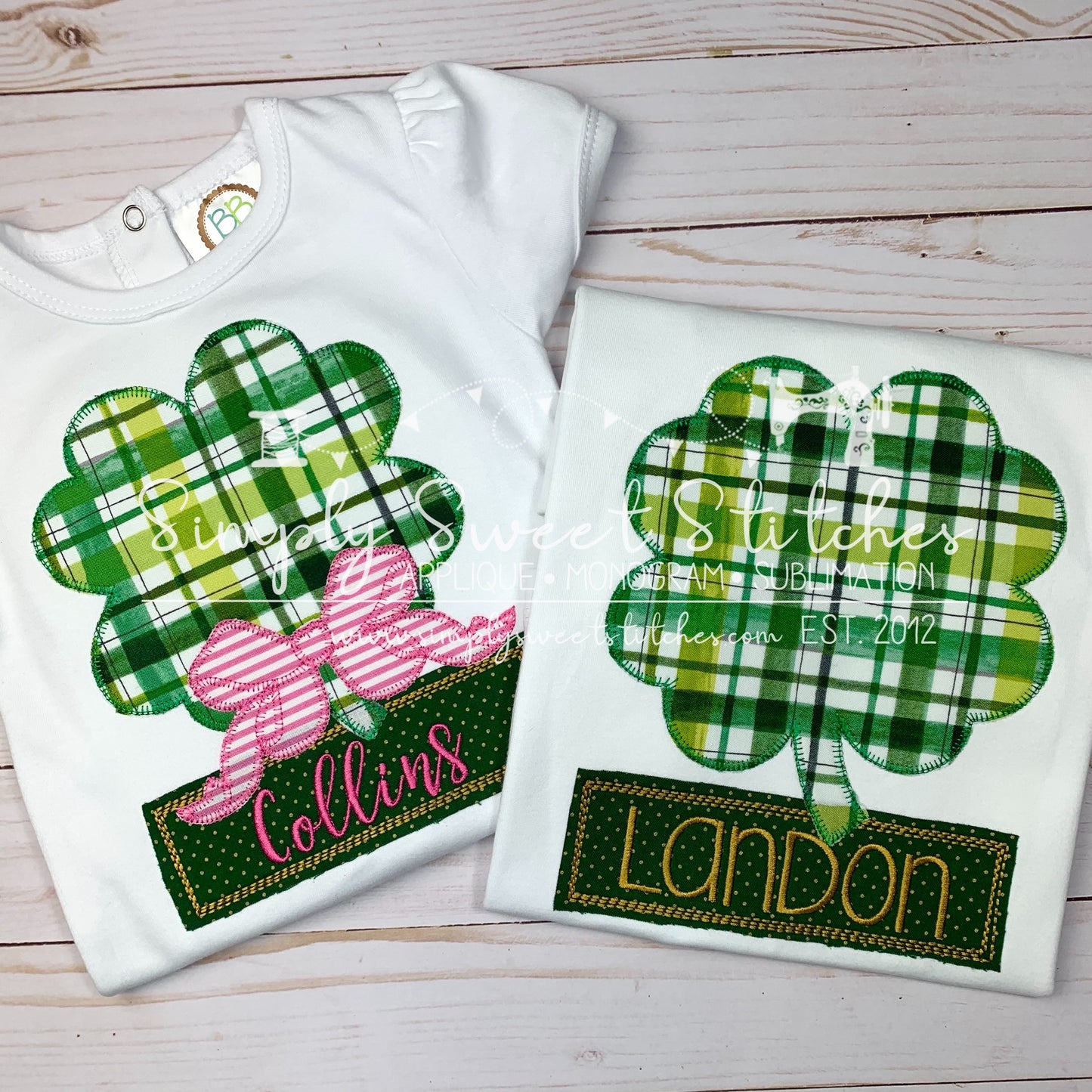 1332 - BOY SHAMROCK - APPLIQUE CHILD SHIRT