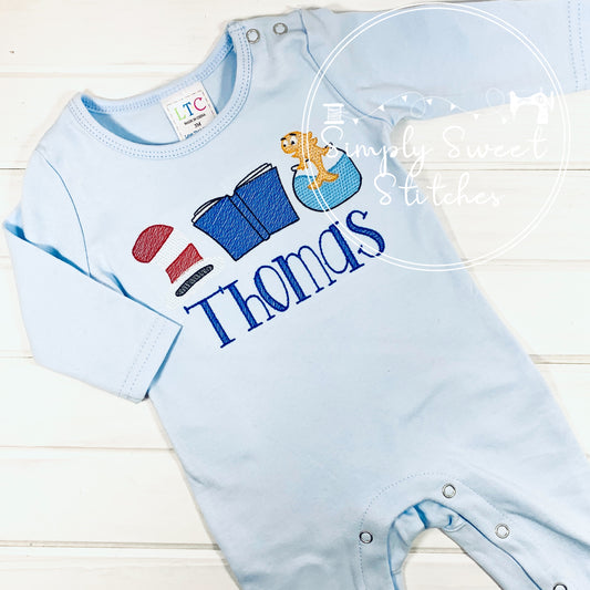 2207 - DR SEUSS CAT HAT FISH - SKETCH CHILD SHIRT