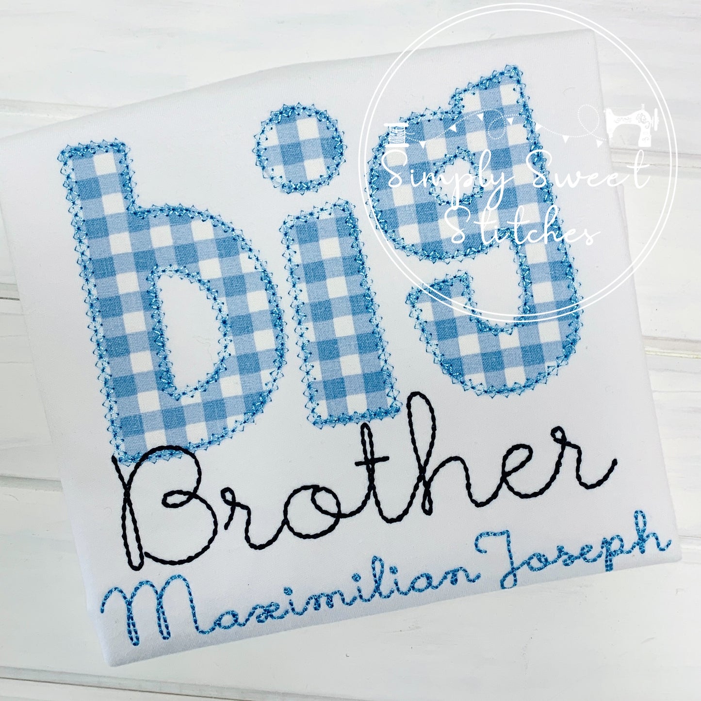 1052 - BIG BROTHER NAME - APPLIQUE CHILD SHIRT