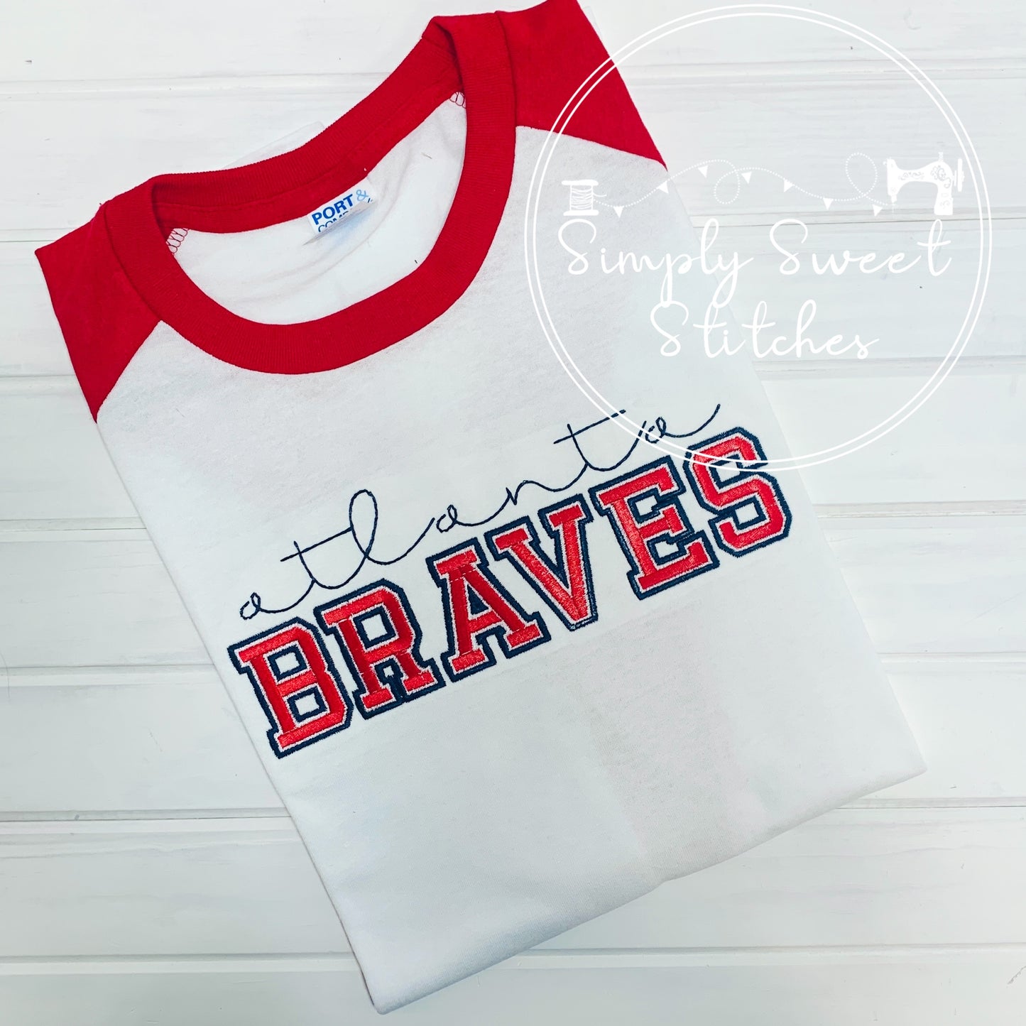 2198 - ATLANTA BRAVES - EMBROIDERY ADULT SHIRT