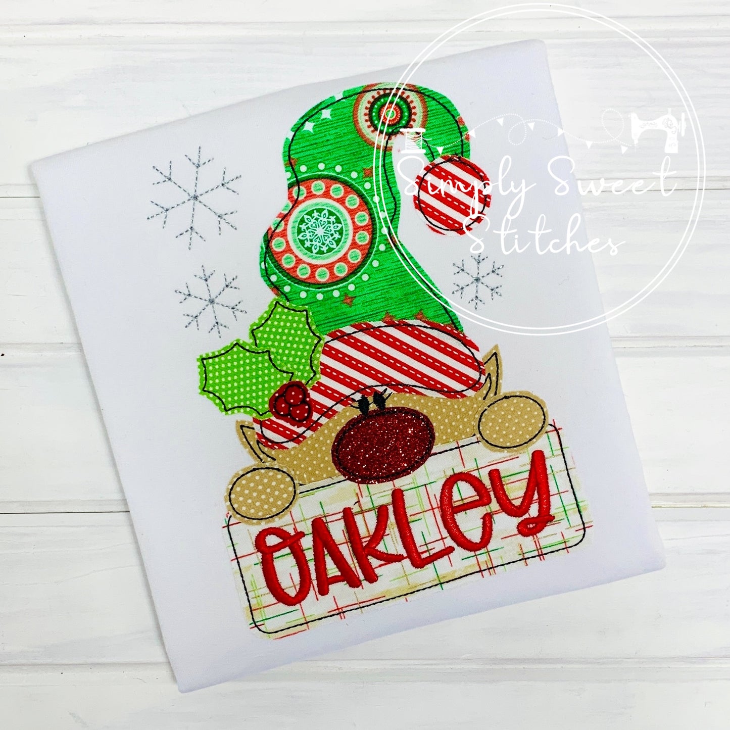 1878 - CHRISTMAS ELF - APPLIQUE CHILD SHIRT