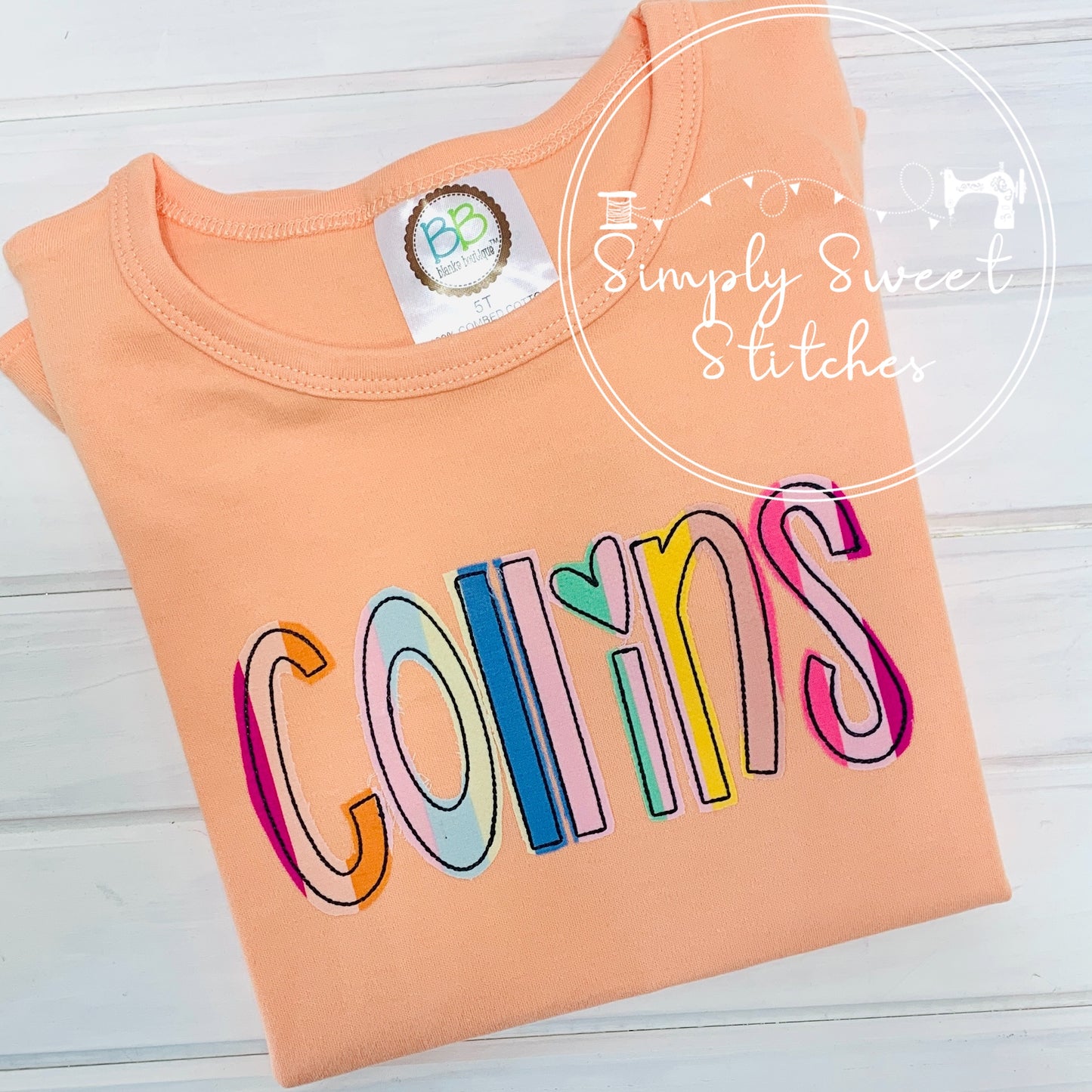 1128 - GIRL NAME - APPLIQUE CHILD SHIRT
