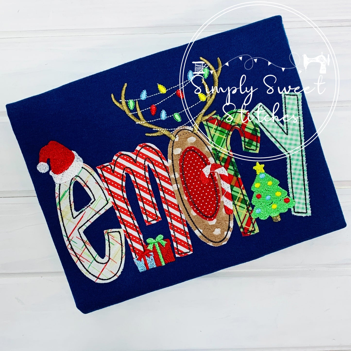 2204 - CHRISTMAS NAME - APPLIQUE CHILD SHIRT