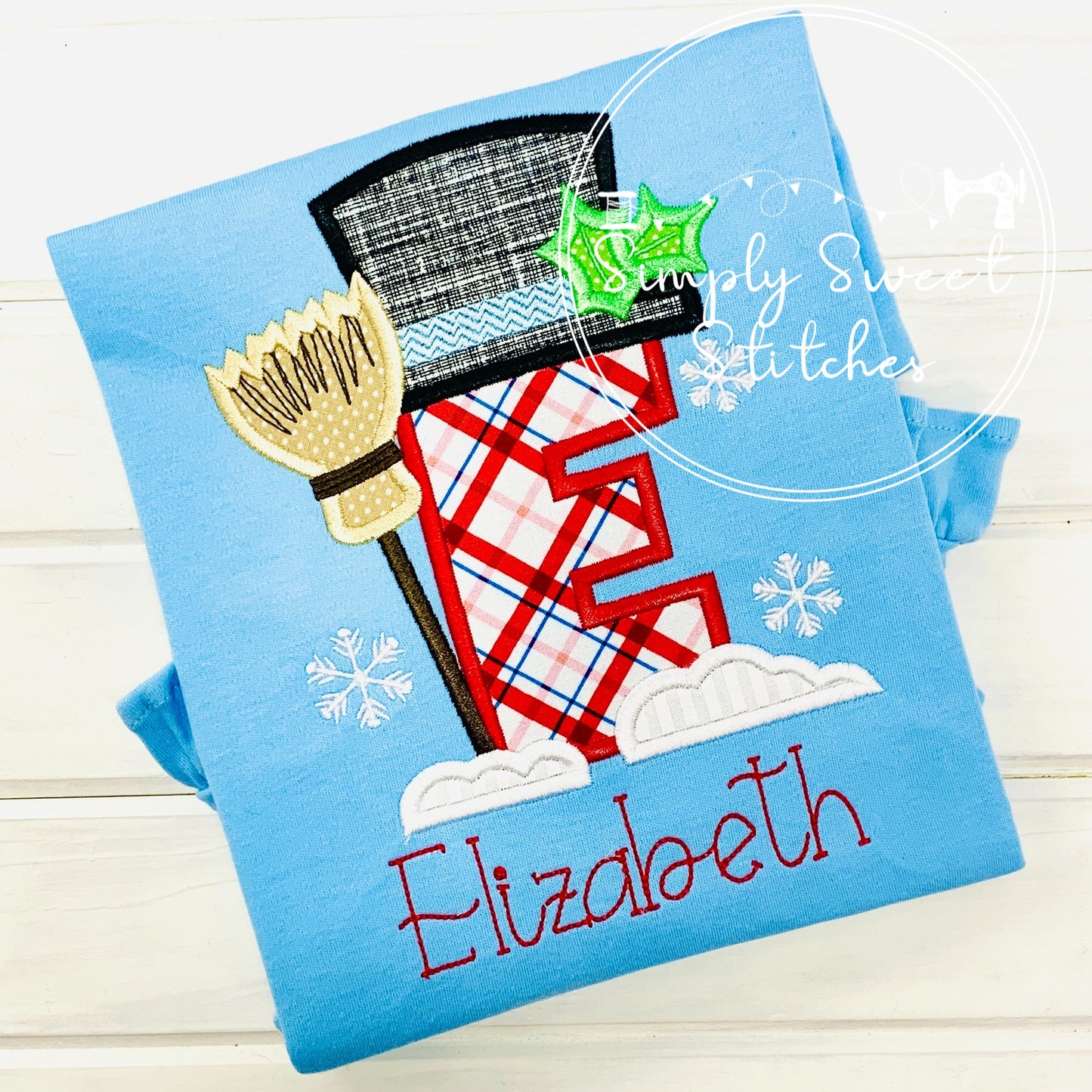 2227 - FROSTY ALPHABET - APPLIQUE CHILD SHIRT