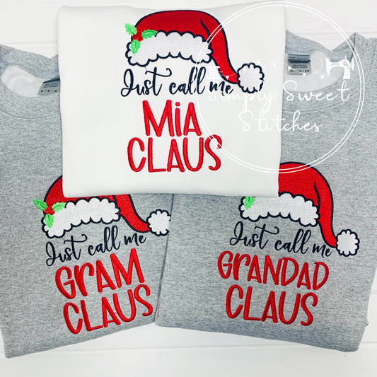 2228 - SANTA CLAUS - EMBROIDERY ADULT SWEATSHIRT