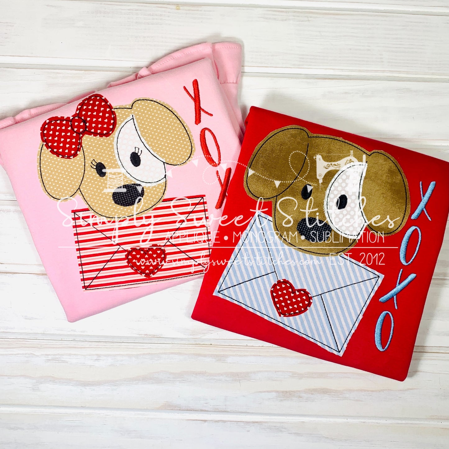 1947 - GIRL XOXO PUP - APPLIQUE CHILD SHIRT
