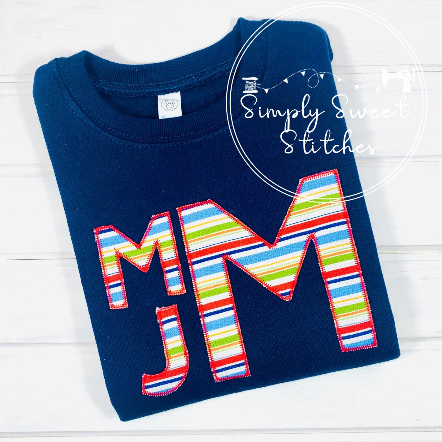 1970 - STACKED MONOGRAM - EMBROIDERY CHILD SWEATSHIRT
