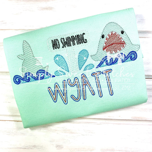 1680 - SHARK ATTACK - SKETCH CHILD SHIRT