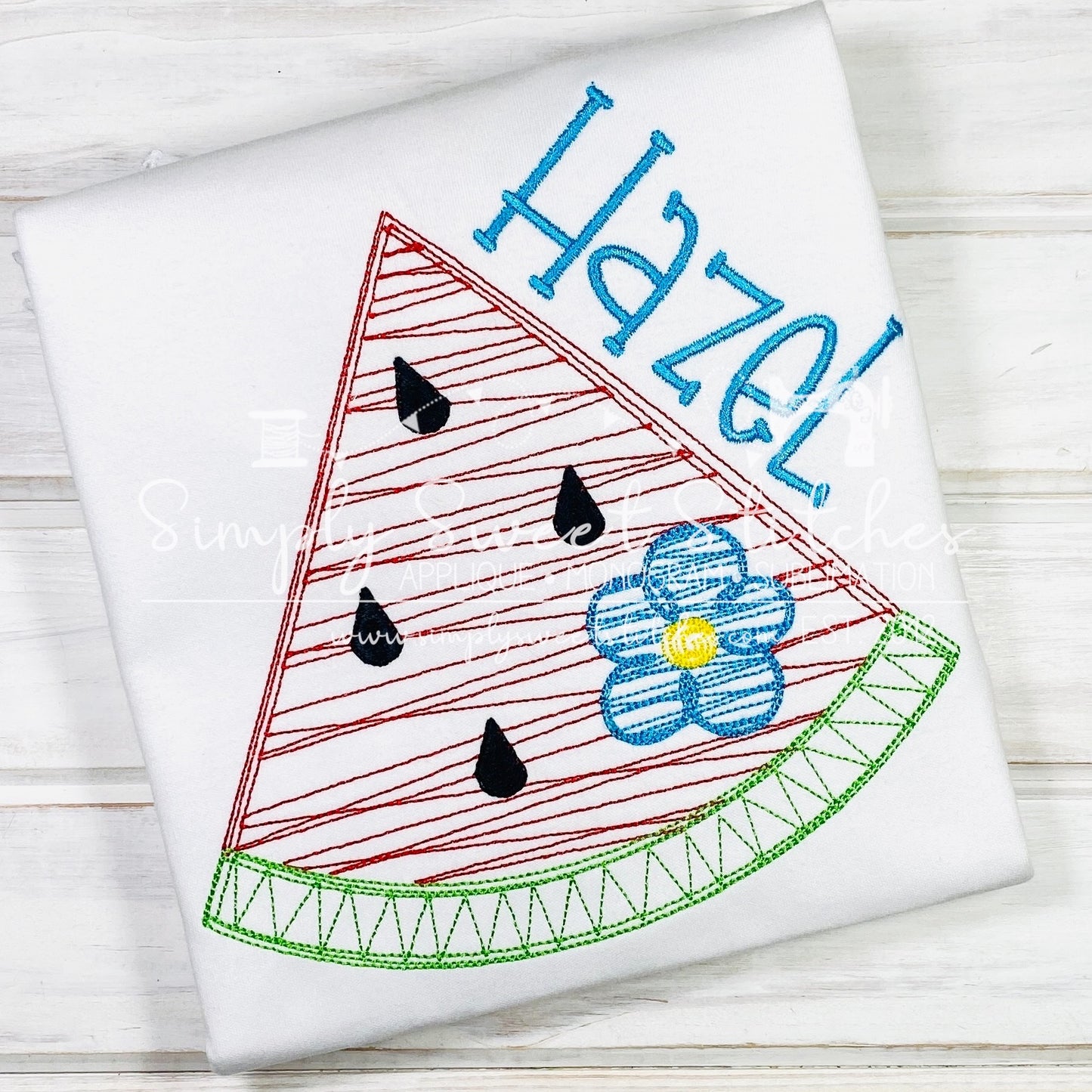 2005 - WATERMELON SLICE WITH FLOWER - SKETCH CHILD SHIRT