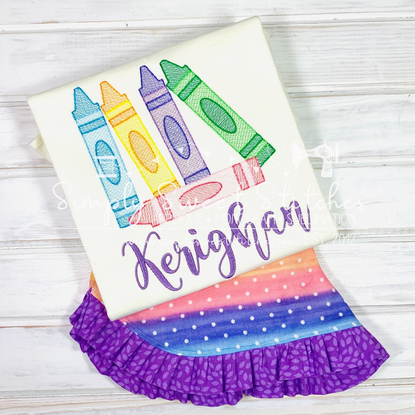 2107 - STACK OF CRAYONS - SKETCH CHILD SHIRT