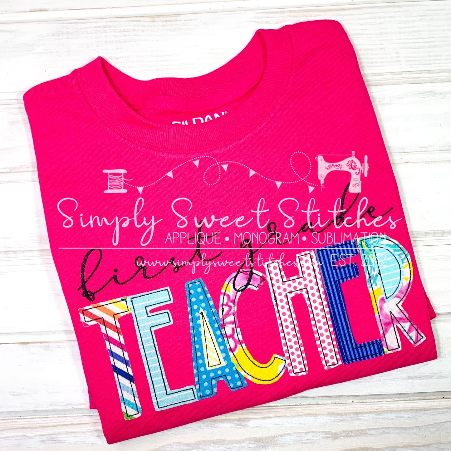 2110 - "GRADE" TEACHER - APPLIQUE ADULT SHIRT