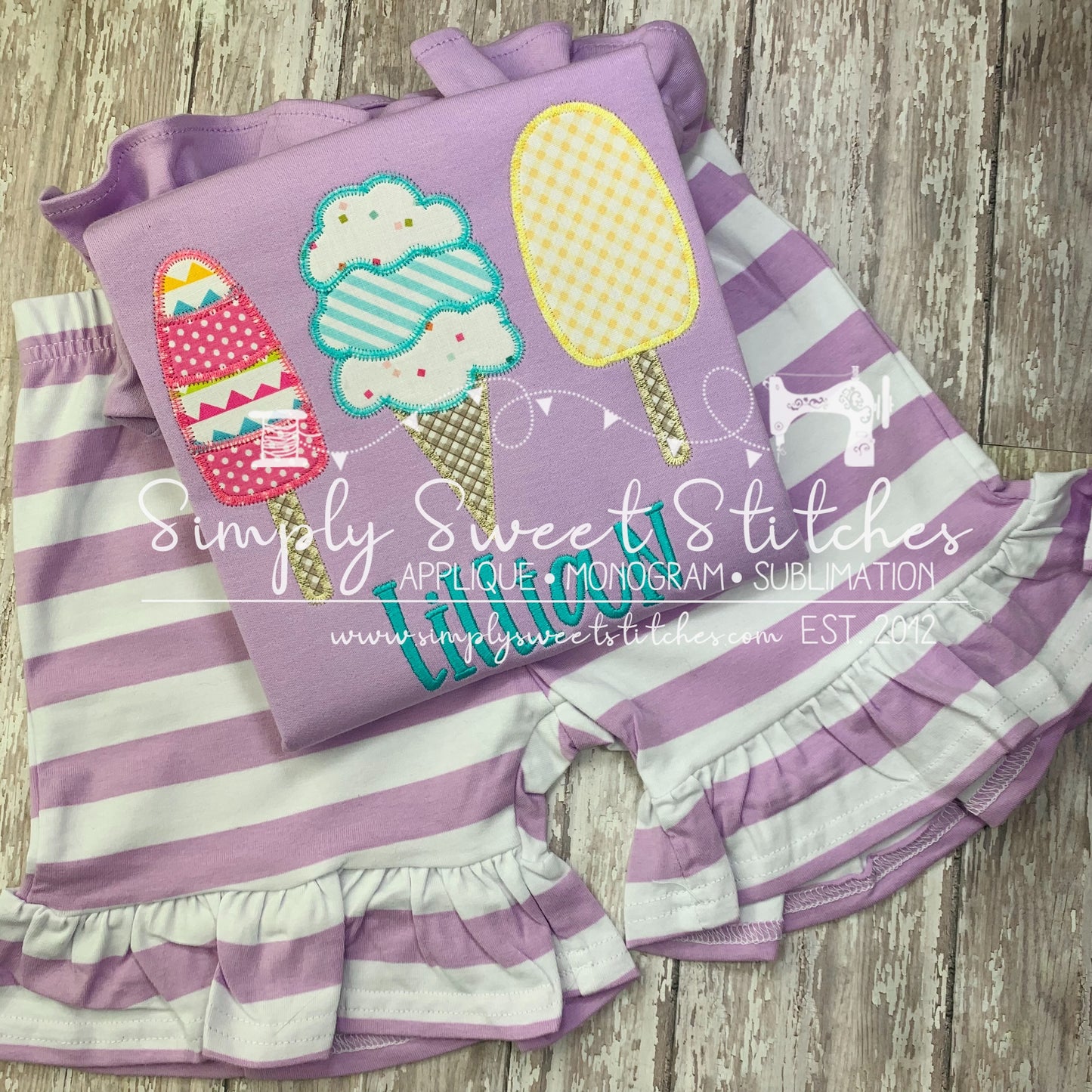 1635 - POPSICLE TRIO - APPLIQUE CHILD SHIRT