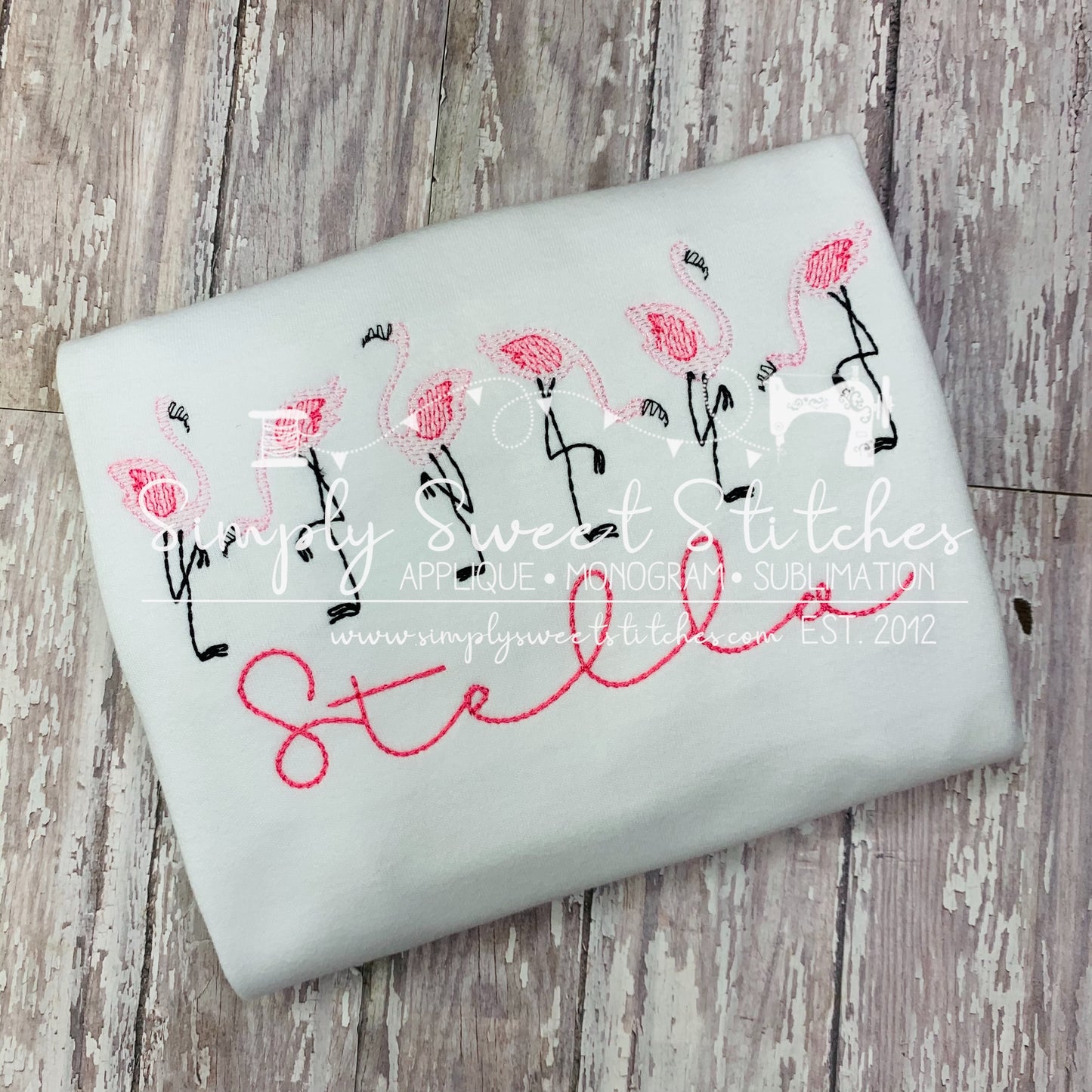 1629 - FLAMINGO LINEUP - SKETCH CHILD SHIRT