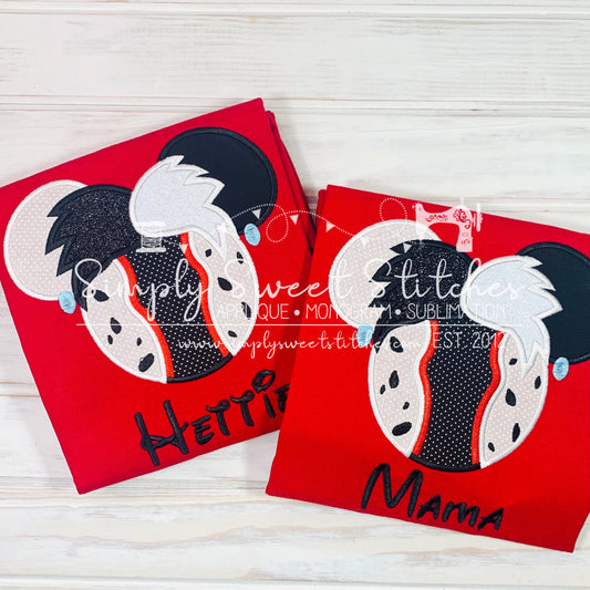 2112 - CRUEL DEVIL LADY - APPLIQUE CHILD SHIRT