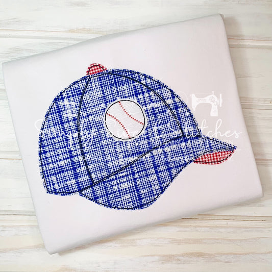 1524 - BASEBALL HAT WITH BASEBALL - APPLIQUE CHILD SHIRT