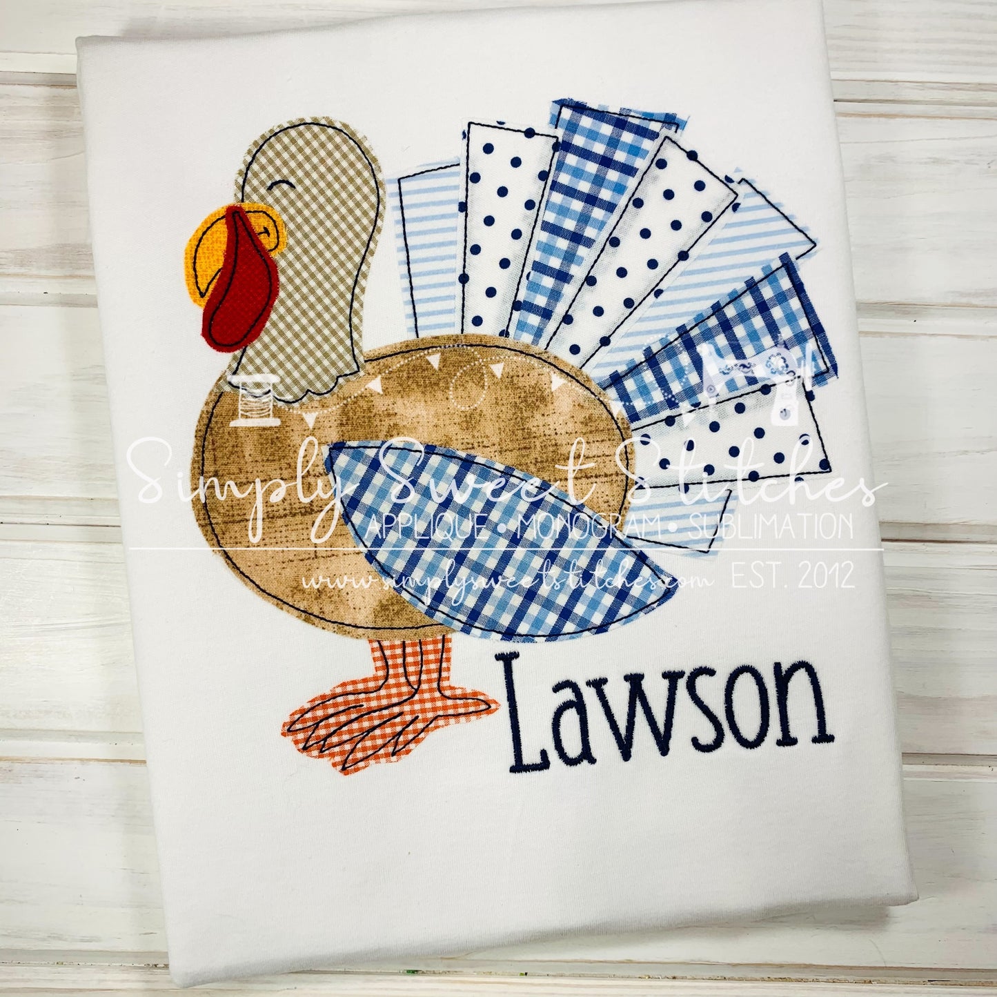 1192 - TOM TURKEY - APPLIQUE CHILD SHIRT