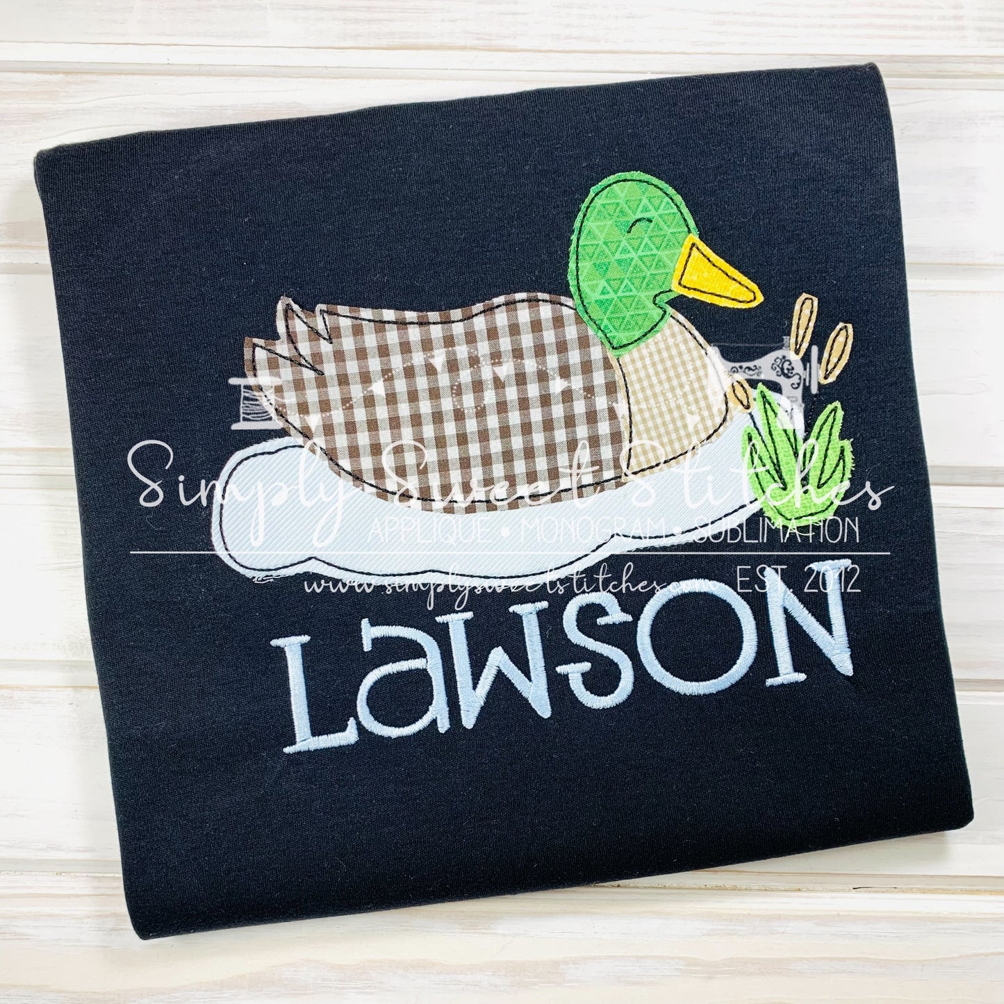 1558 - DUCK - APPLIQUE CHILD SHIRT