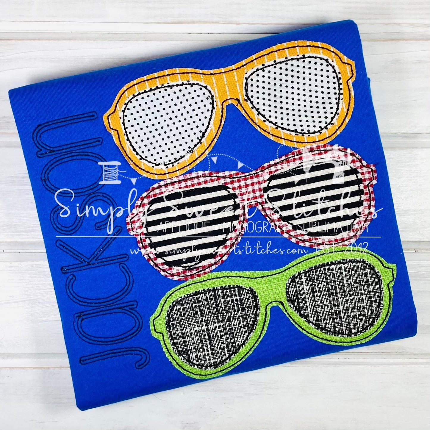 1620 - COOL DUDE SHADES - APPLIQUE CHILD SHIRT
