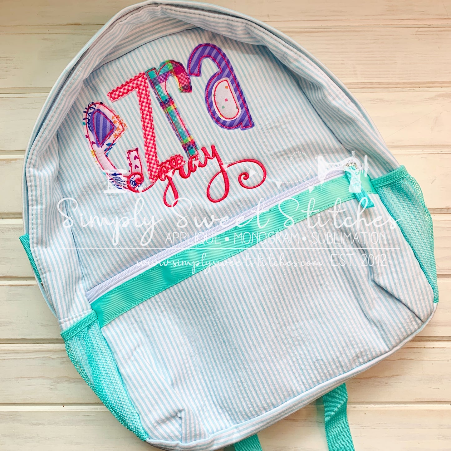 1133 - GIRL NAME - APPLIQUE BACKPACK